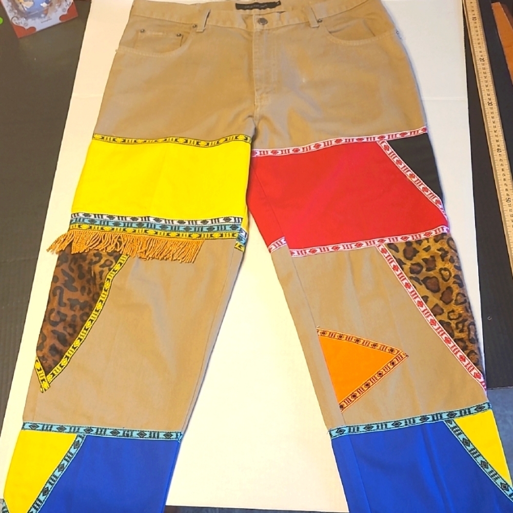 Colorful Patchwork Men's Calvin Klein Pants